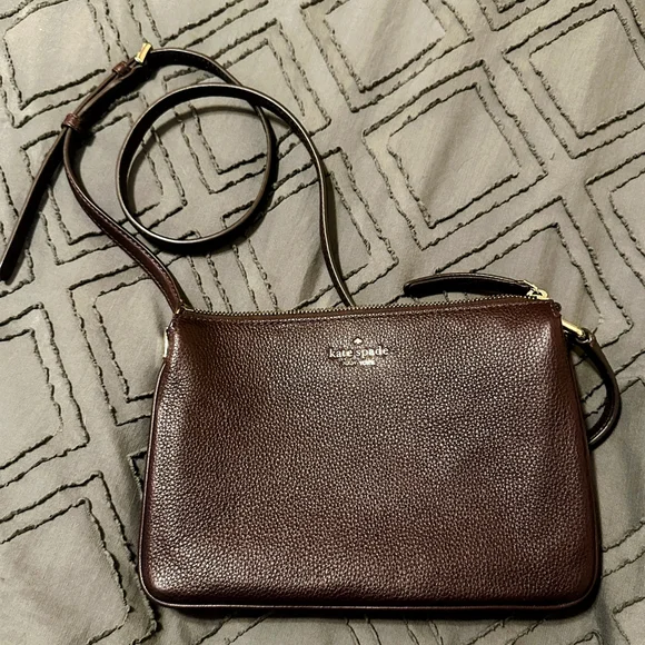 kate spade | Bags | Kate Spade Dark Brown Leather Shoulder Bag
